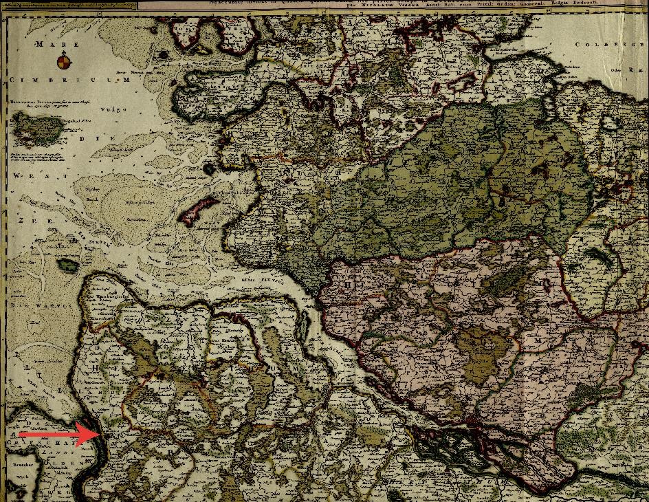Auf Nicolaes Visschers Karte von etwa 1670 ist Carlsburg als Stadt bereits eingezeichnet. Im Karten-Katalog der Eutiner Landesbibliothek findet sich diese Karte unter der Signatur Kart A 355,2(17)